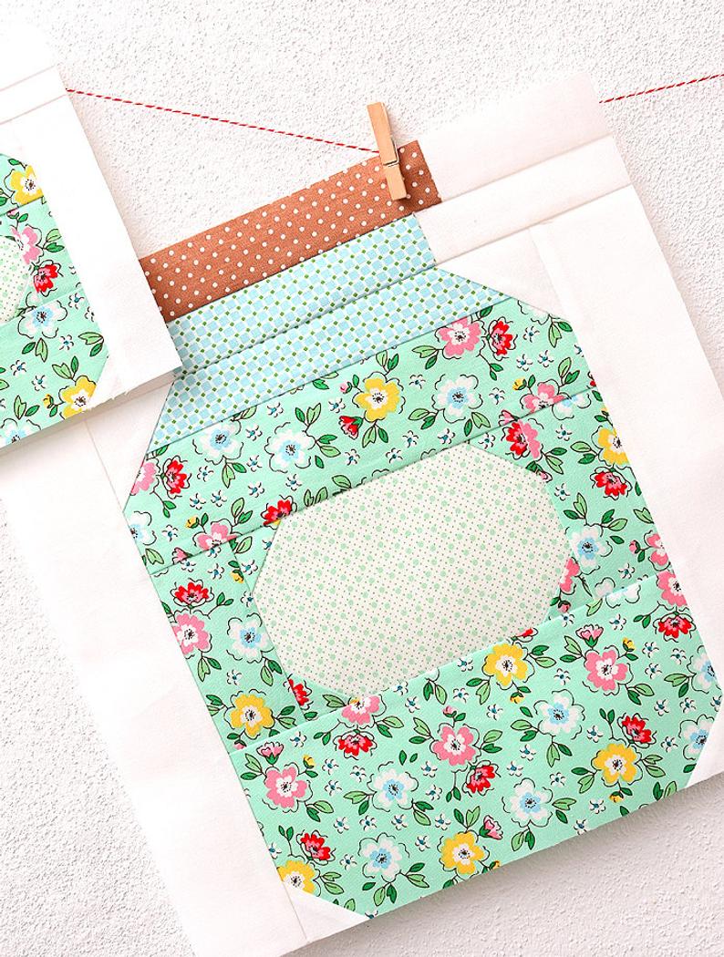 Pattern, Canning Jar Quilt Block by Ellis & Higgs (digital download) - Image 3