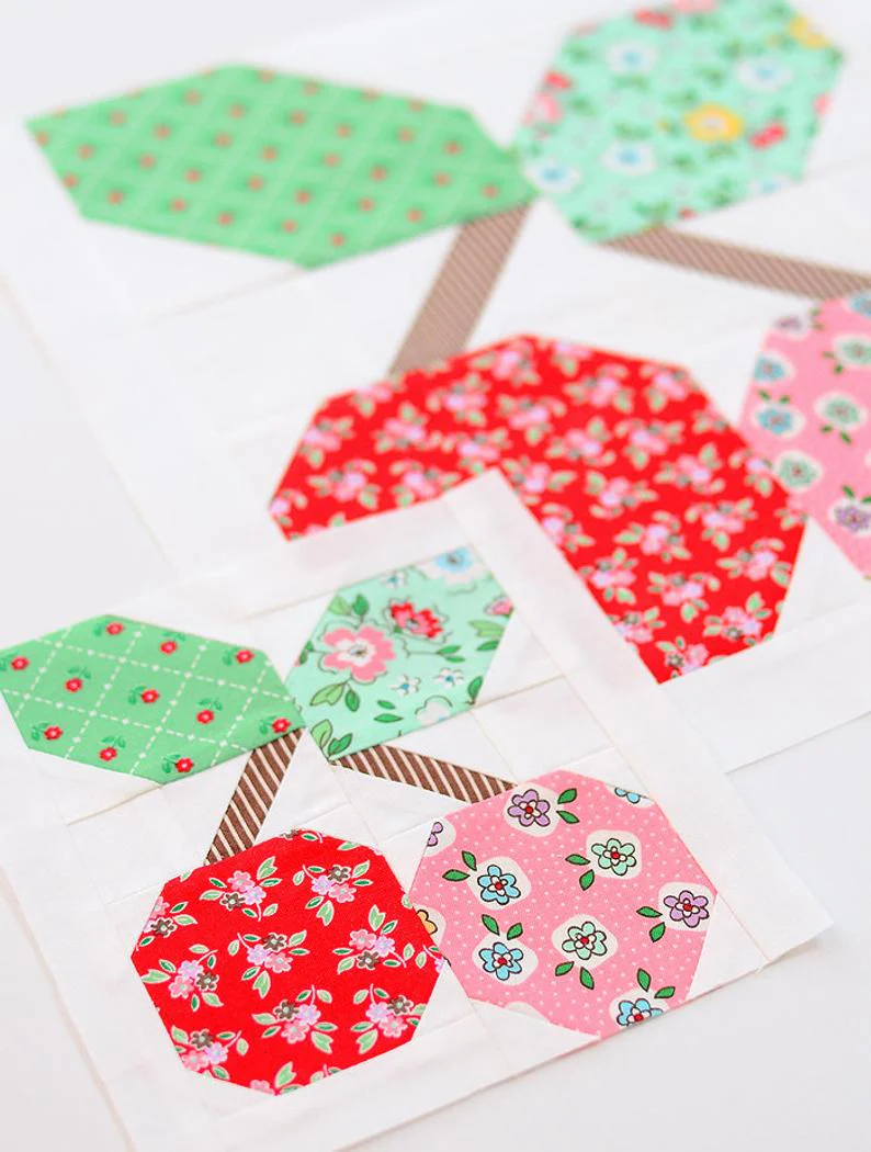 Pattern, Cherry Quilt Block by Ellis & Higgs (digital download) - Image 4