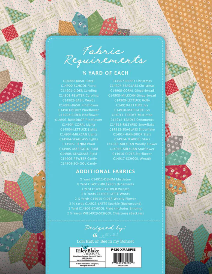 PATTERN, Christmas Pie Dresden Quilt Pattern by Lori Holt - Image 3