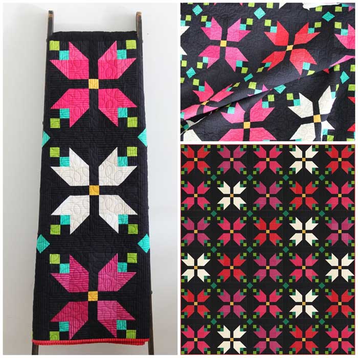 PATTERN, Christmas Poinsettia Quilt by V and Co. - Image 3