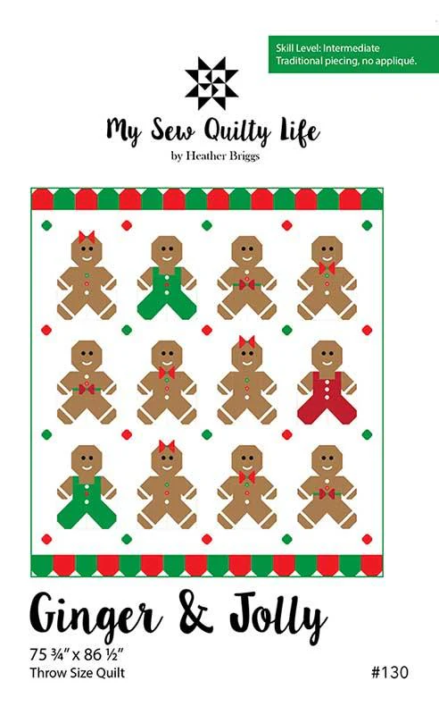 PATTERN, Ginger & Jolly Gingerbread Quilt By My Sew Quilty Life