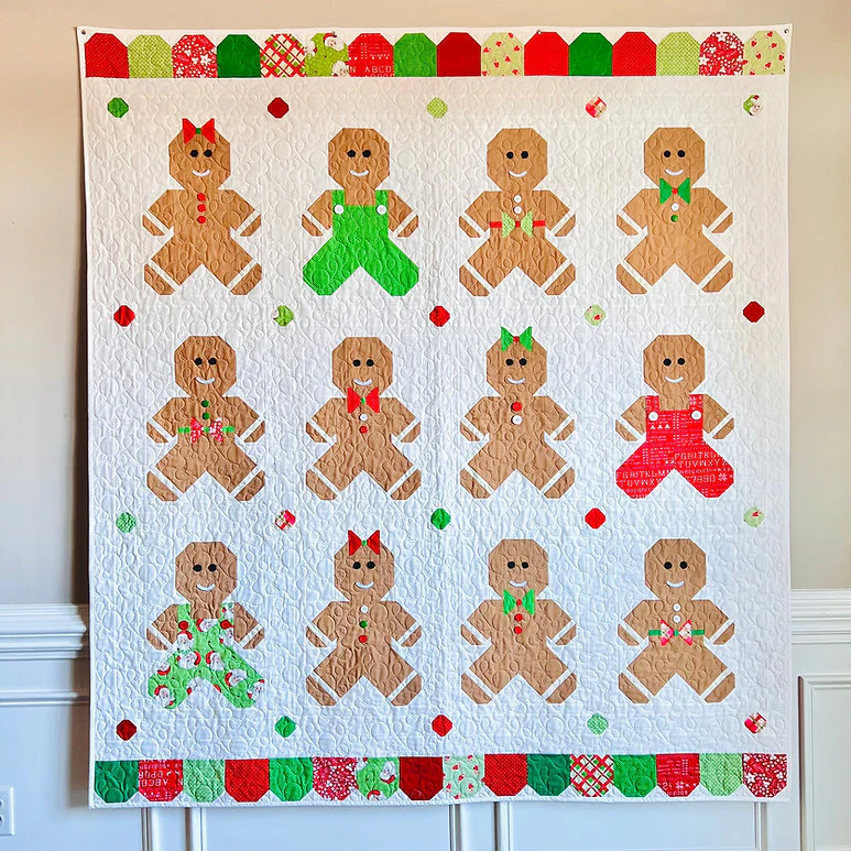 PATTERN, Ginger & Jolly Gingerbread Quilt By My Sew Quilty Life - Image 2