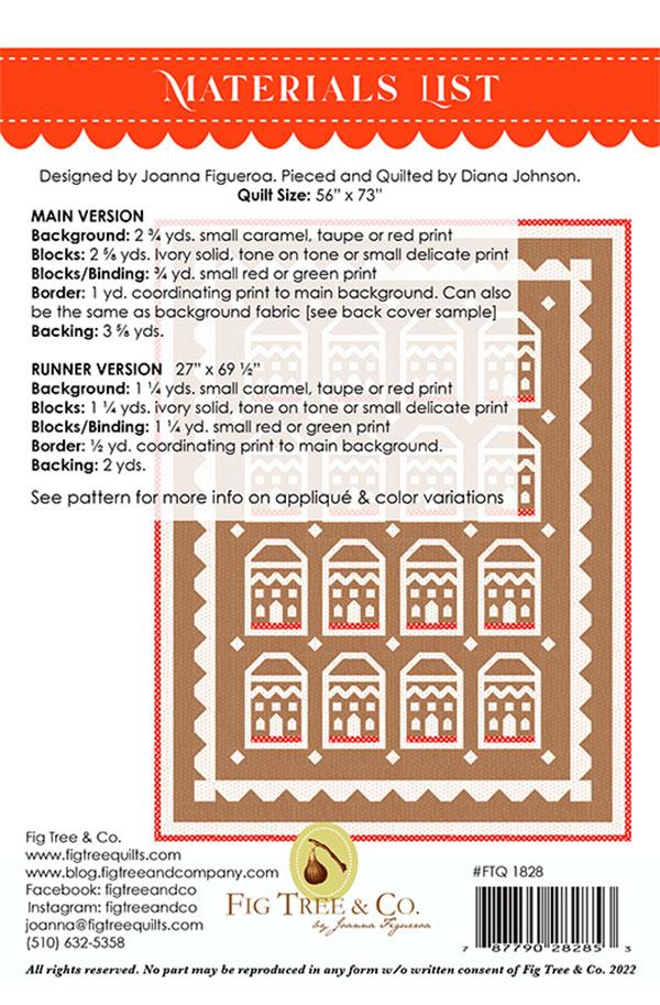 PATTERN, Gingerbread Christmas Quilt by Fig Tree & Co. - Image 2
