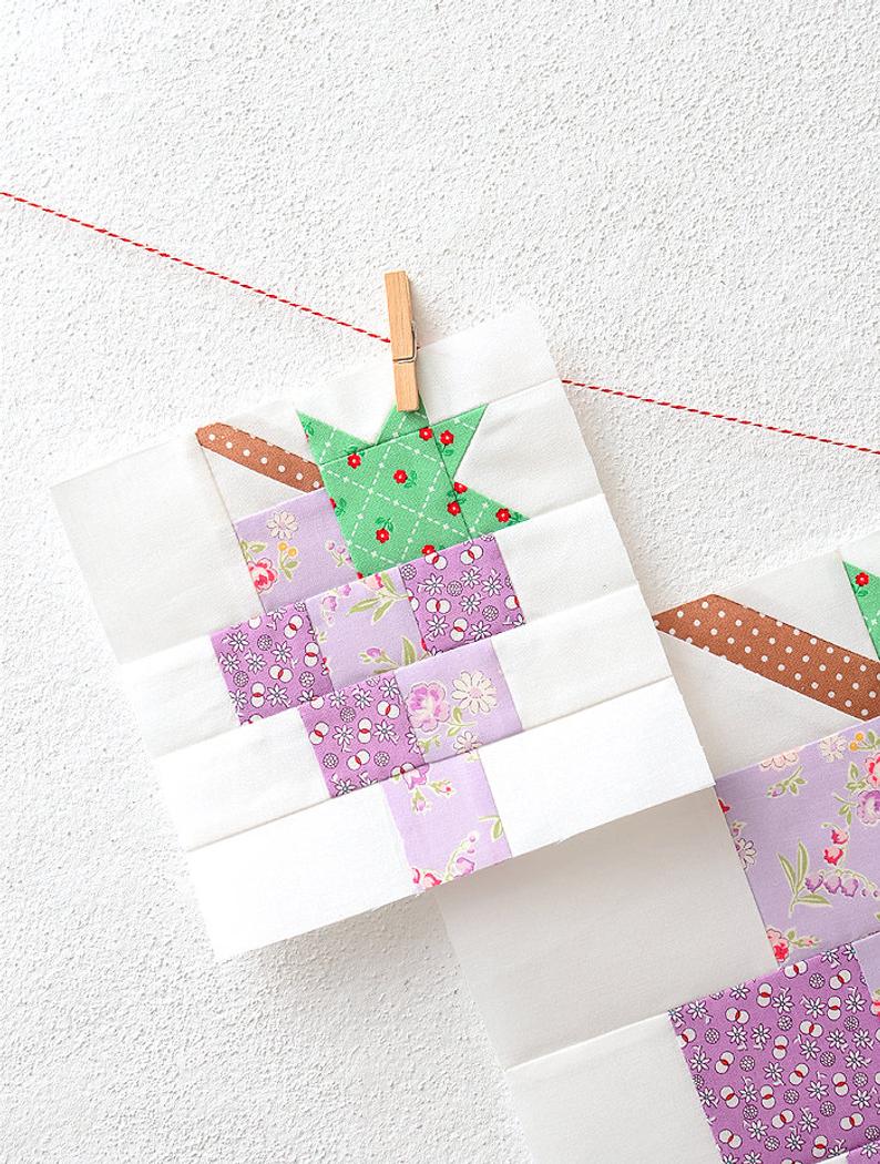 Pattern, Grapes Quilt Block by Ellis & Higgs (digital download) - Image 2