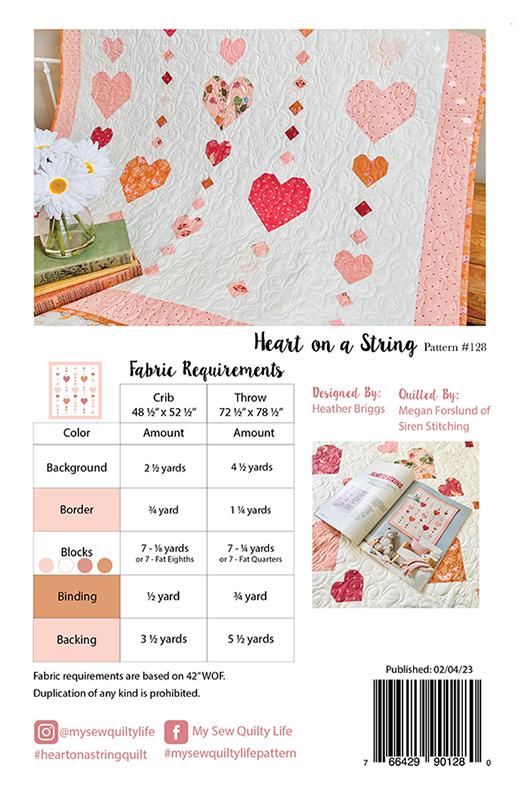 PATTERN, Heart on a String Quilt By My Sew Quilty Life - Image 3