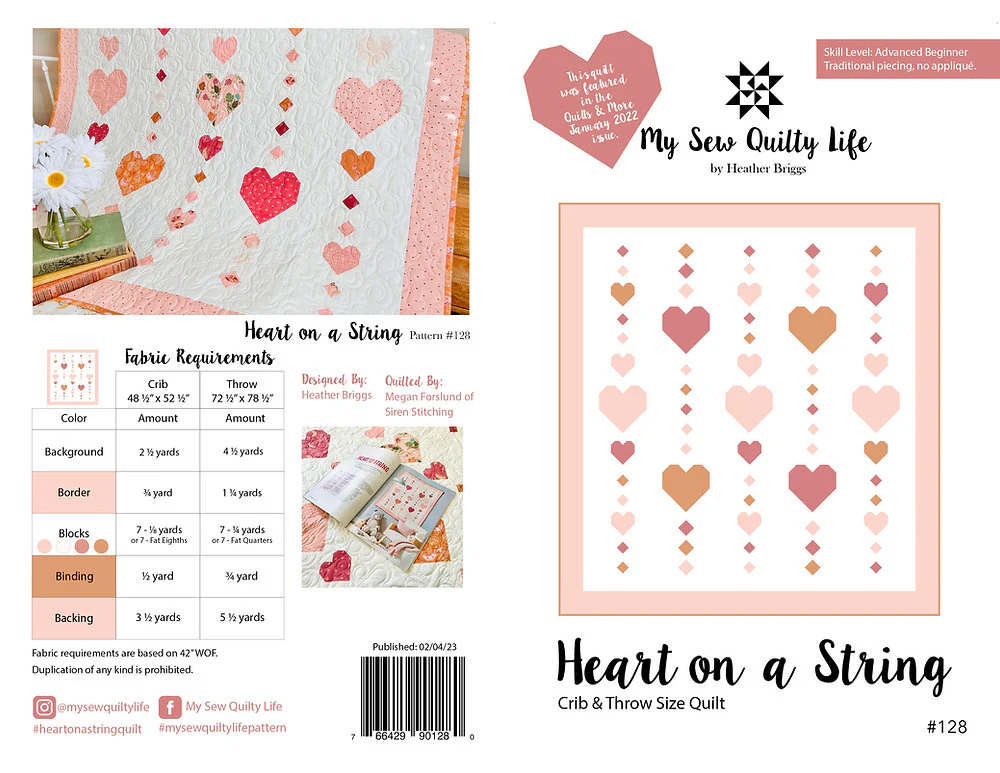 Pattern, Heart on a String Quilt by My Sew Quilty Life (digital download) - Image 2