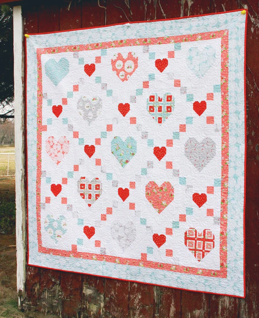 PATTERN, HEARTS AND KISSES Quilt by Beverly McCullough - Image 7
