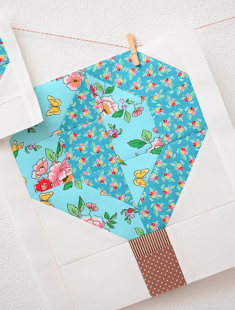 Pattern, Hot Air Balloon Quilt Block by Ellis & Higgs (digital download) - Image 3
