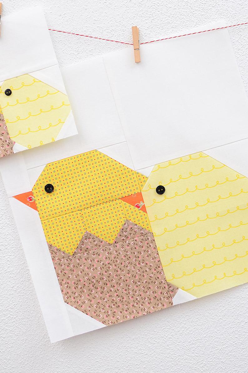 Pattern, Little Chickens Quilt Block by Ellis & Higgs (digital download) - Image 3