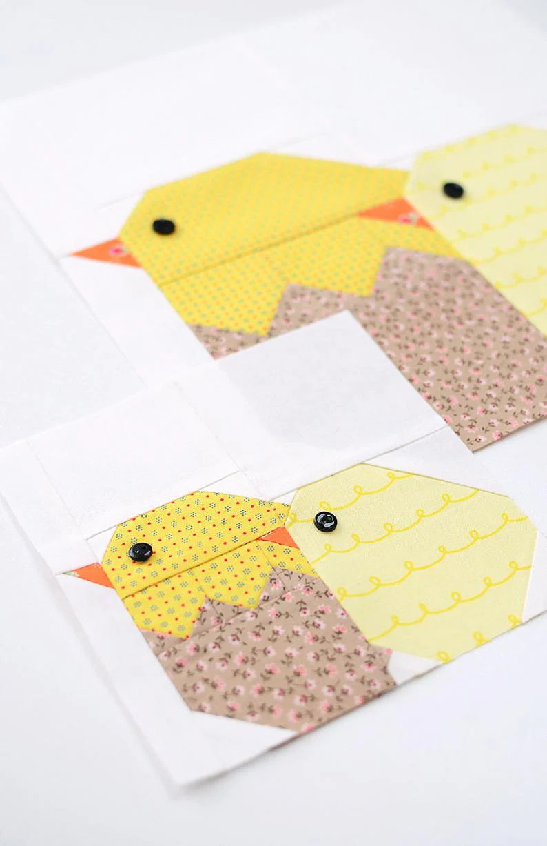 Pattern, Little Chickens Quilt Block by Ellis & Higgs (digital download) - Image 4