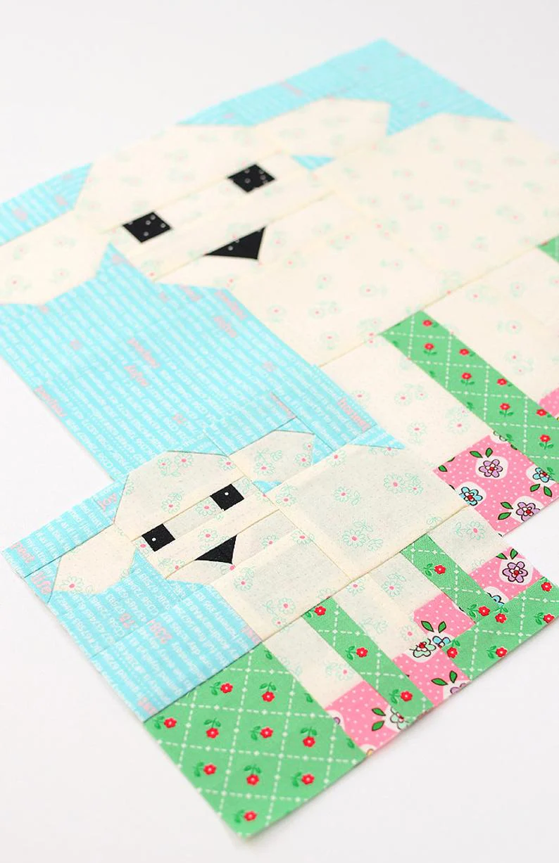 Pattern, Little Lamb Quilt Block by Ellis & Higgs (digital download) - Image 3