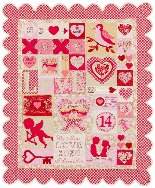 PATTERN, LOVESTRUCK Quilt by The Vintage Spool