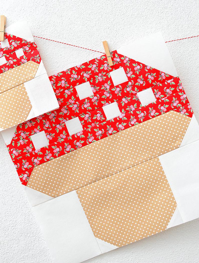 Pattern, Mushroom Quilt Block by Ellis & Higgs (digital download) - Image 3