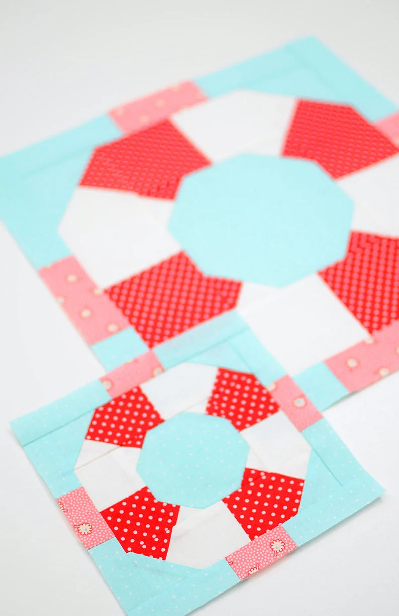 Pattern, Nautical Lifesaver Quilt Block by Ellis & Higgs (digital download) - Image 4