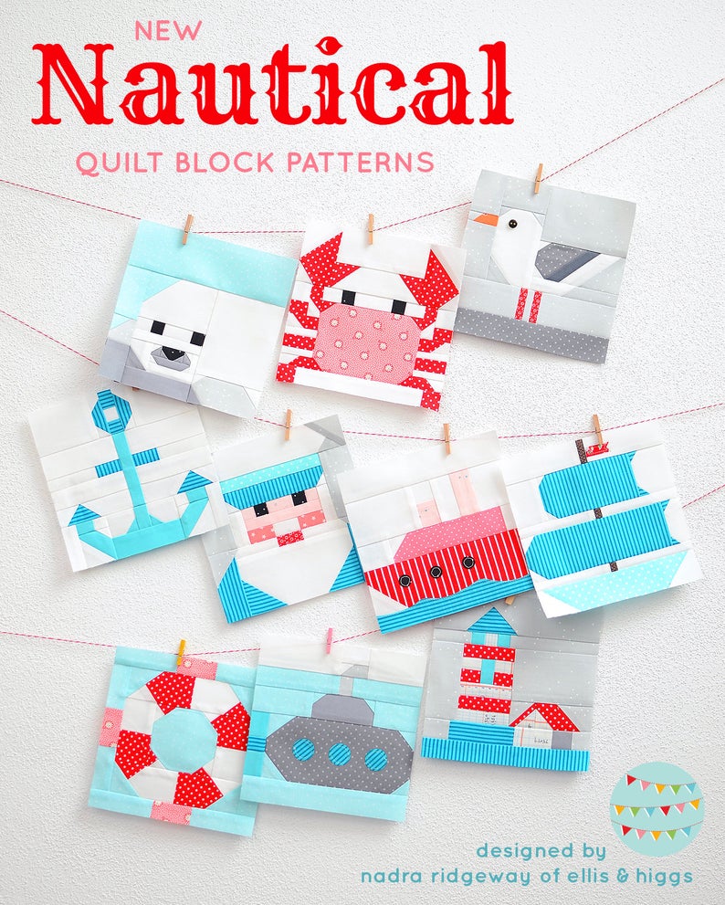 Pattern, Nautical Submarine Quilt Block by Ellis & Higgs (digital download) - Image 5