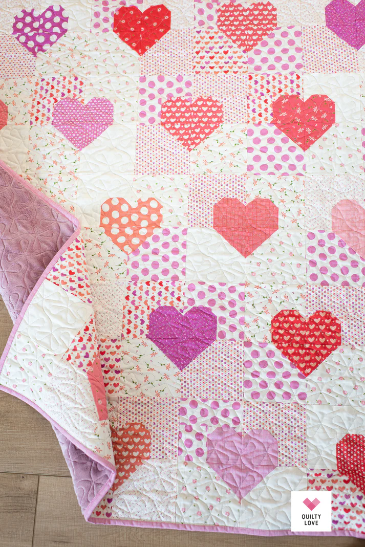 PATTERN, Patchwork Hearts Quilty Love by Emily Dennis - Image 3