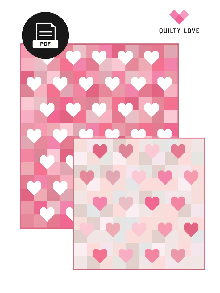 PATTERN, Patchwork Hearts Quilty Love by Emily Dennis - Image 8