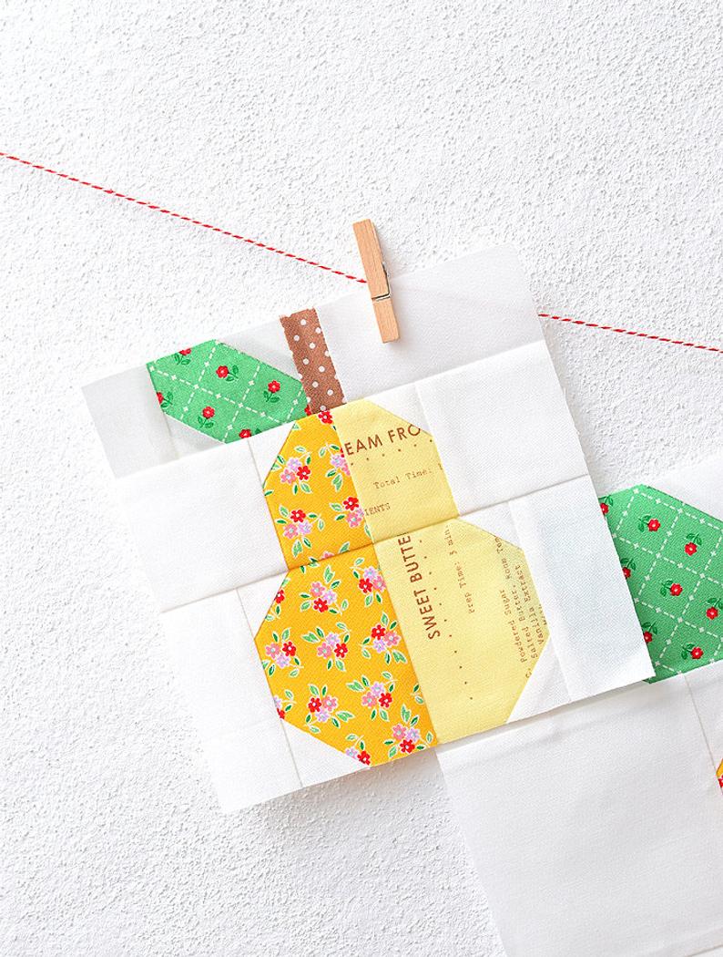 Pattern, Pear Quilt Block by Ellis & Higgs (digital download) - Image 2