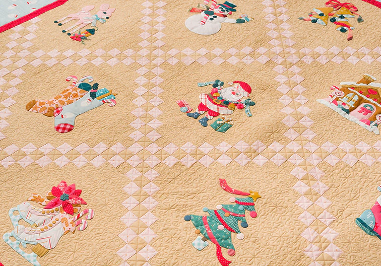 PATTERN, PEPPERMINT SQUARE Quilt by The Vintage Spool - Image 2