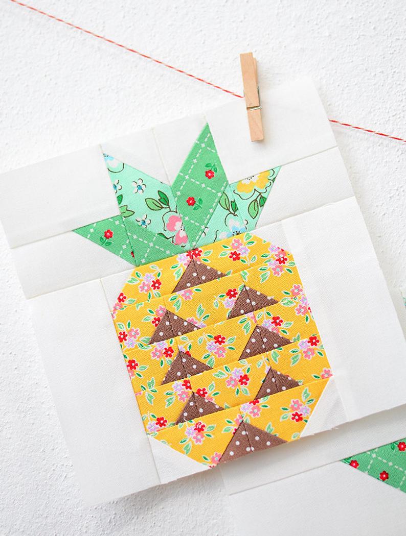 Pattern, Pineapple Quilt Block by Ellis & Higgs (digital download) - Image 2