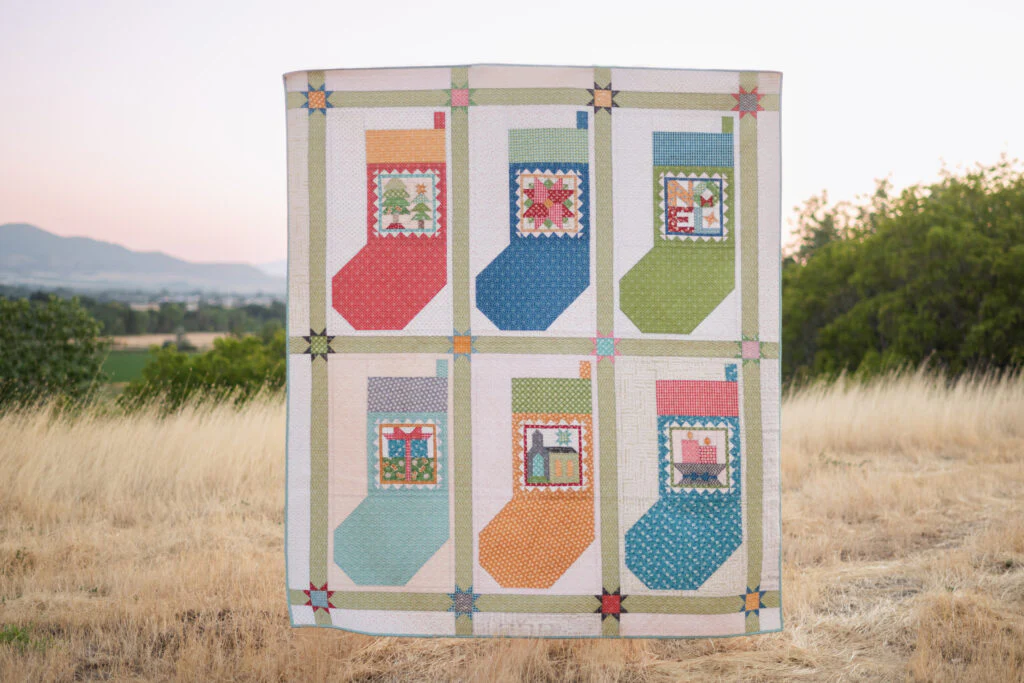 PATTERN, Poinsettia Christmas Stocking Quilt Seeds ~ No. 2 Block by Lori Holt - Image 2