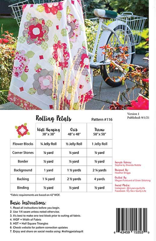 PATTERN, ROLLING PETALS Quilt by My Sew Quilty Life - Image 3