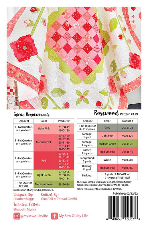 PATTERN, Rosewood Quilt By My Sew Quilty Life - Image 2