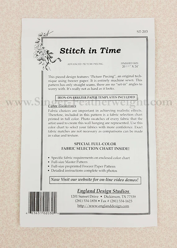 PATTERN, STITCH IN TIME Singer Featherweight Paper-Pieced Wall-Hanging - Image 2