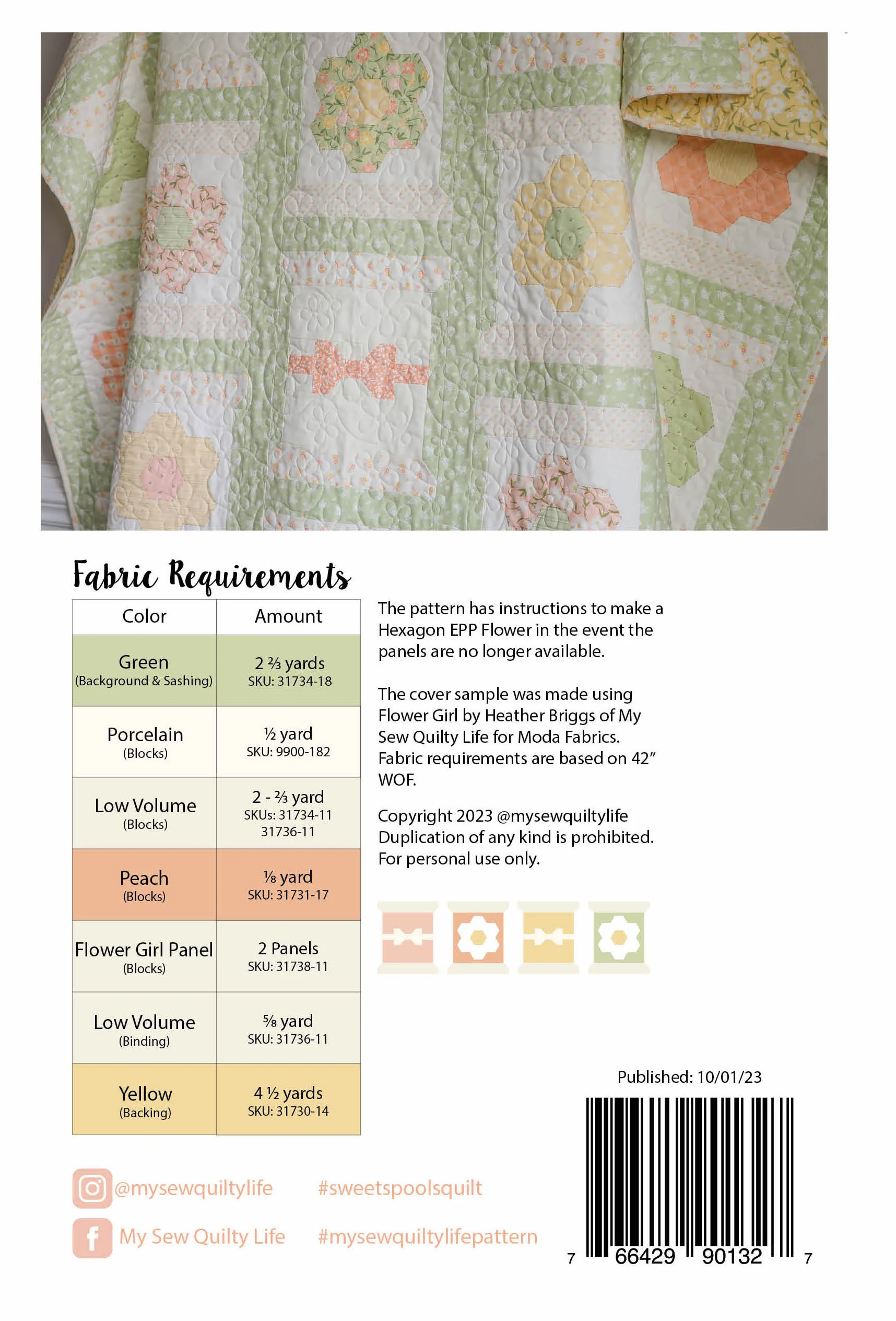 Pattern, Sweet Petals Quilt by My Sew Quilty Life (digital download) - Image 2