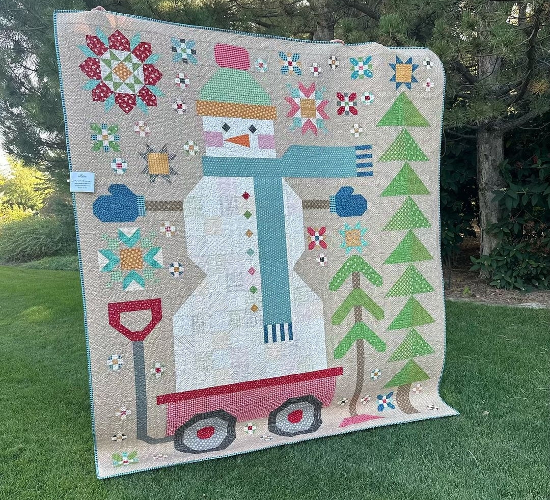 PATTERN, The Quilted Snowman Quilt Pattern by Lori Holt - Image 6