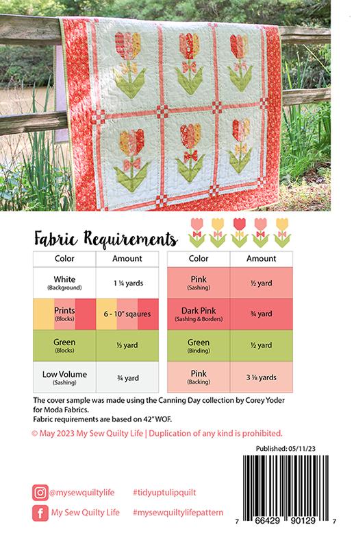 PATTERN, Tidy Up Tulip Quilt By My Sew Quilty Life - Image 3