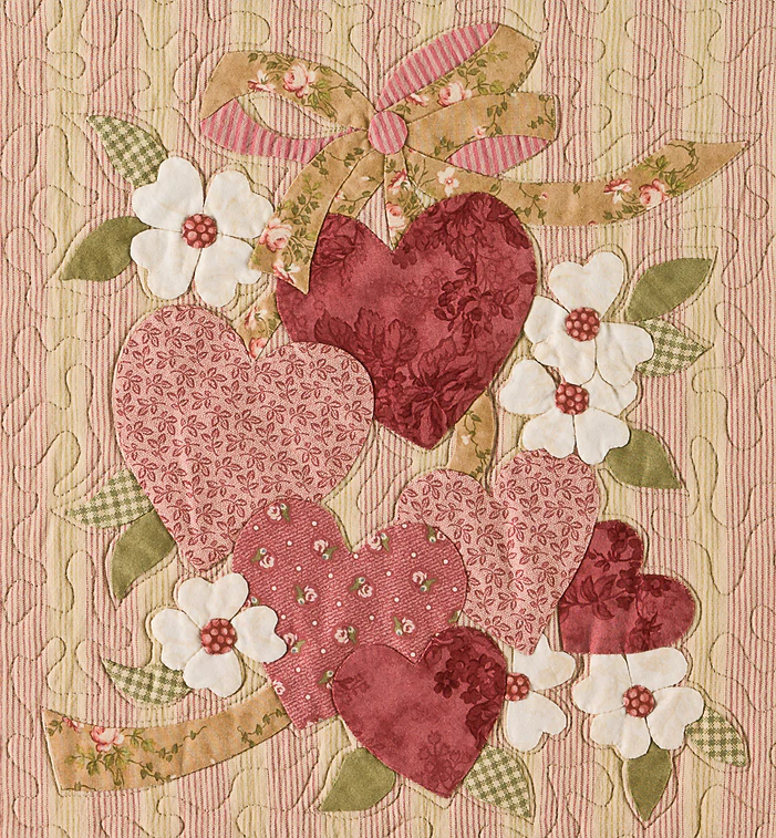 PATTERN, VINTAGE VALENTINE Quilt by The Vintage Spool - Image 2