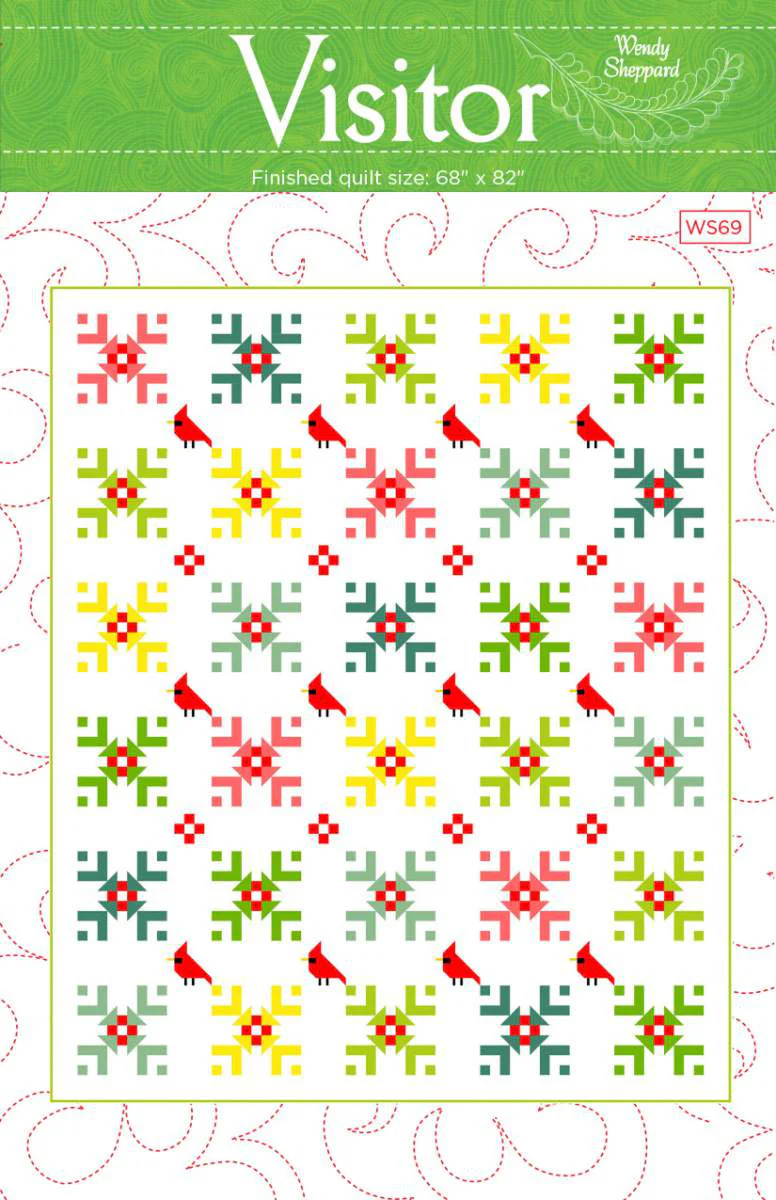 PATTERN, Visitor Christmas Cardinal Quilt by Wendy Sheppard