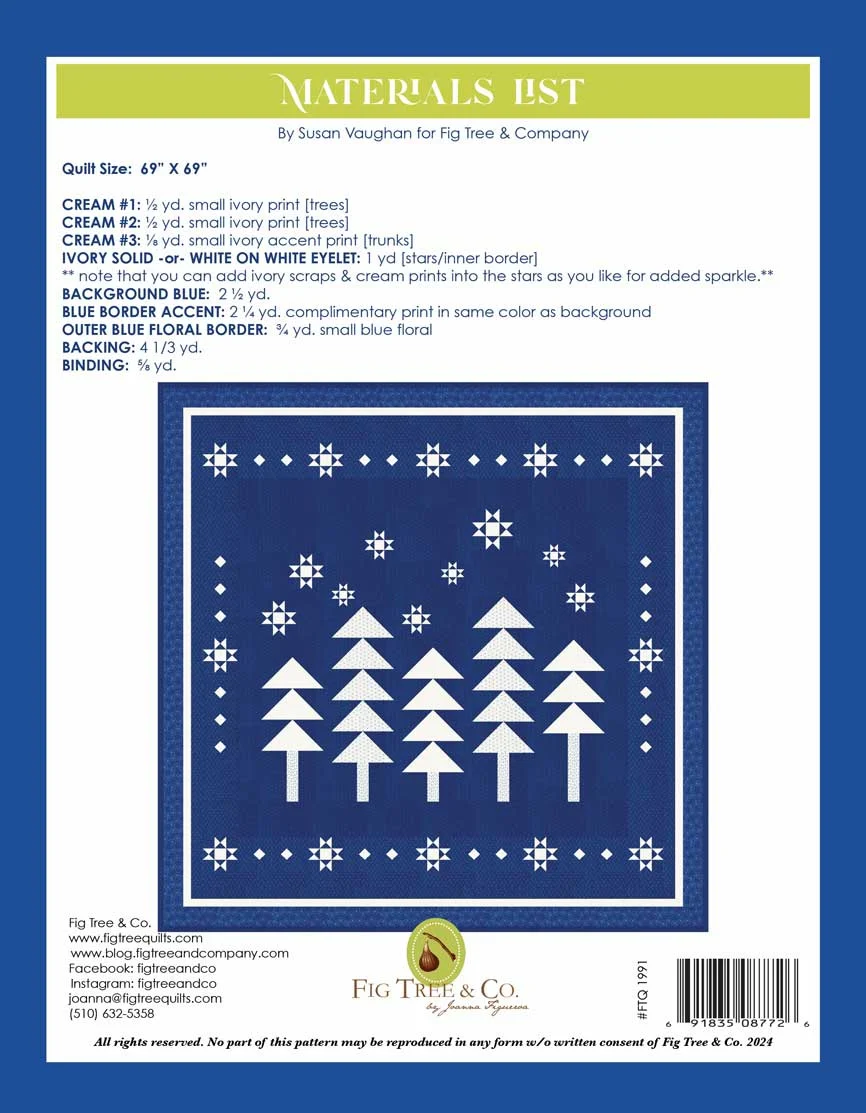 PATTERN, Winter Walk in the Woods Quilt by Fig Tree & Co. - Image 3