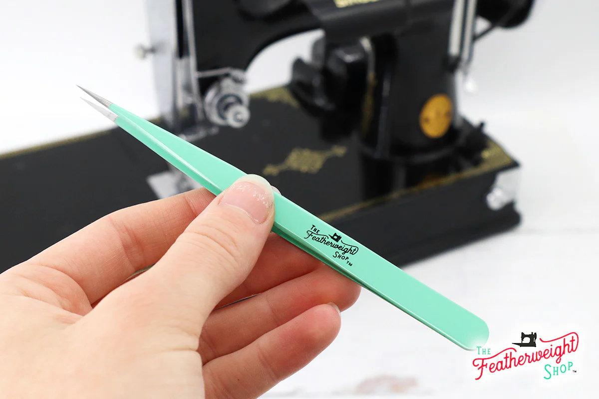 Precision Tweezers, Sharp Jadeite Green Featherweight Shop - Image 2