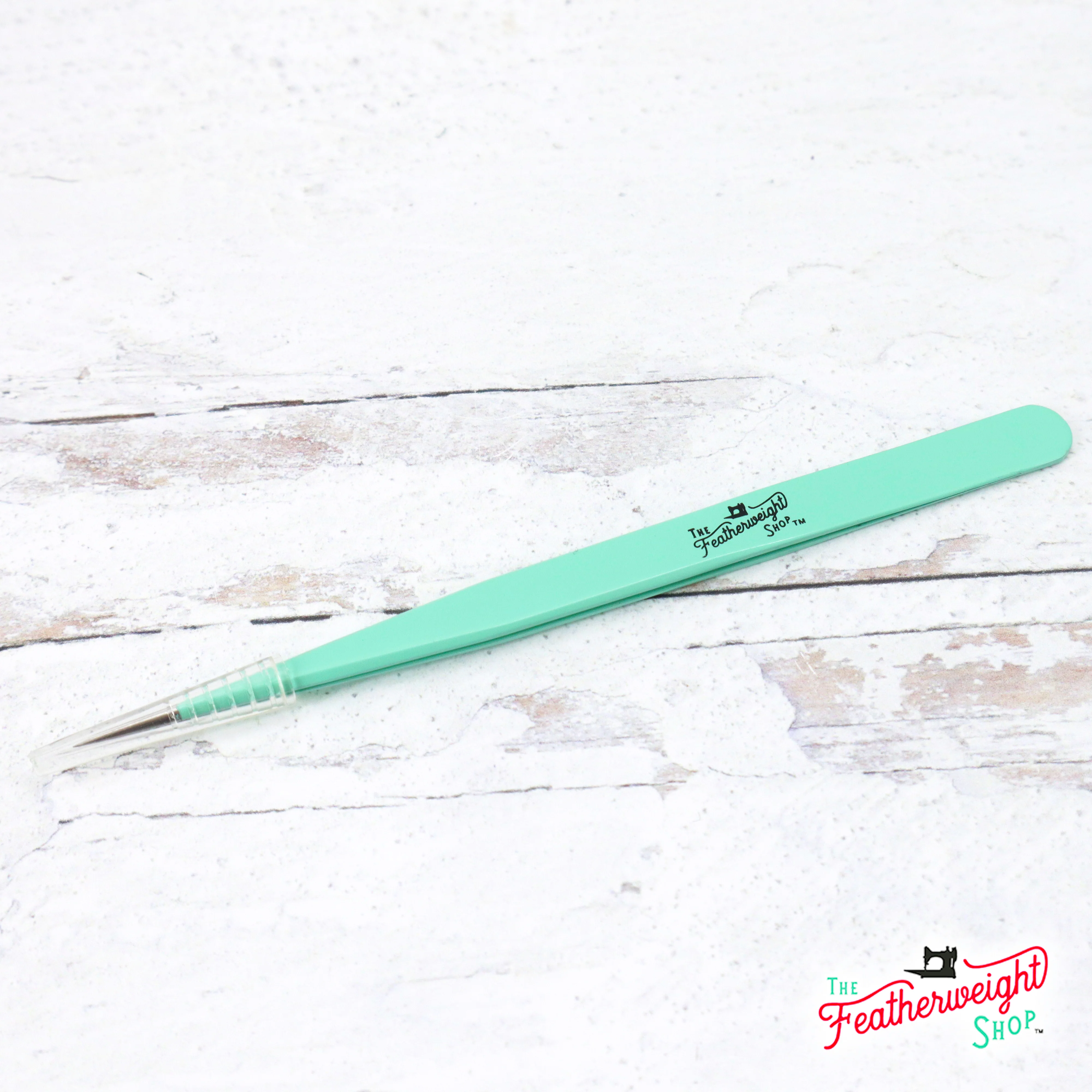 Precision Tweezers, Sharp Jadeite Green Featherweight Shop - Image 3