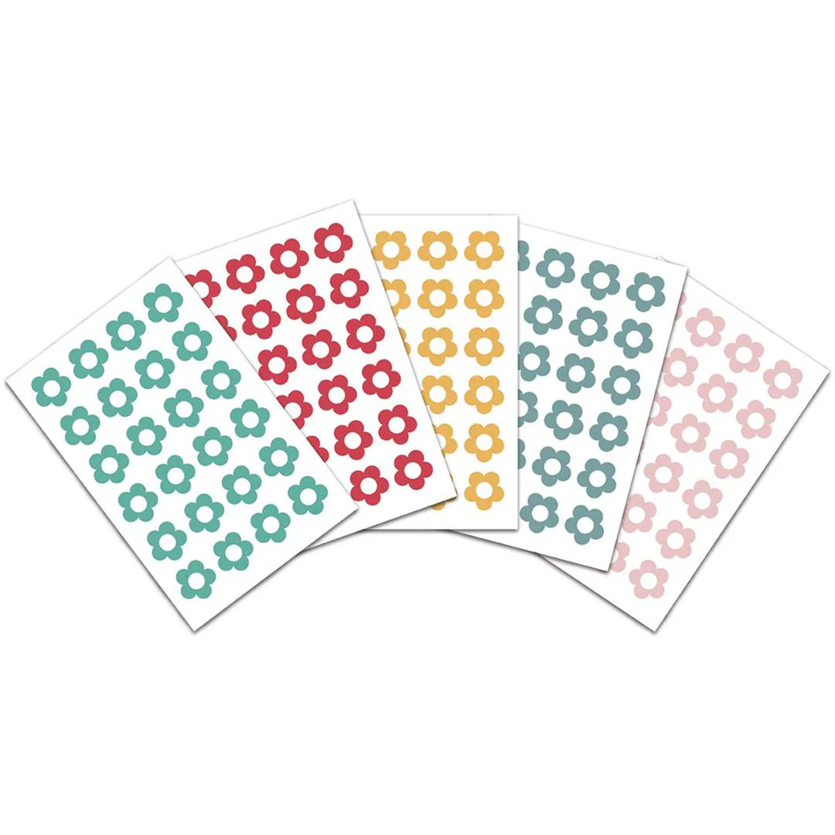 Punched Hole Reinforcers, Flower Power by Lori Holt - 24 Sheets of 24 Flowers