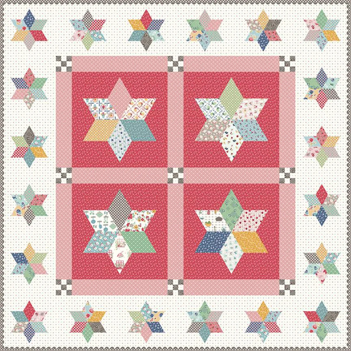 Quilt Kit, Boxed Set - Pot Luck Stars by Lori Holt - Image 2