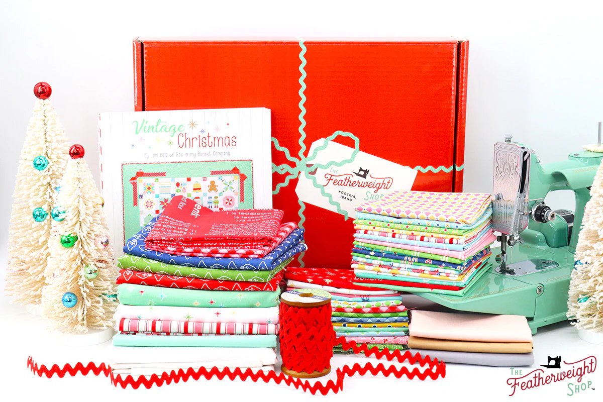 Quilt Kit, Vintage Cozy Christmas Fabric COLLECTION (Pattern BOOK Included) - Image 2