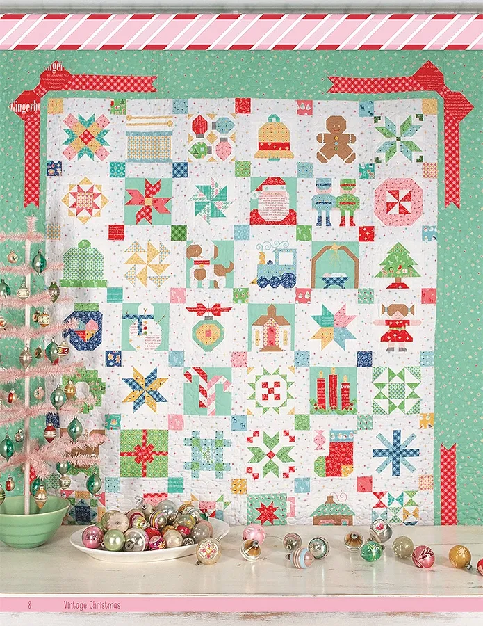 Quilt Kit, Vintage Cozy Christmas Fabric COLLECTION (Pattern BOOK Included) - Image 28