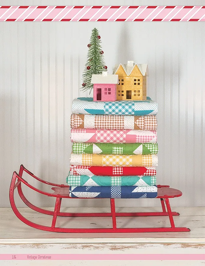 Quilt Kit, Vintage Cozy Christmas Fabric COLLECTION (Pattern BOOK Included) - Image 37