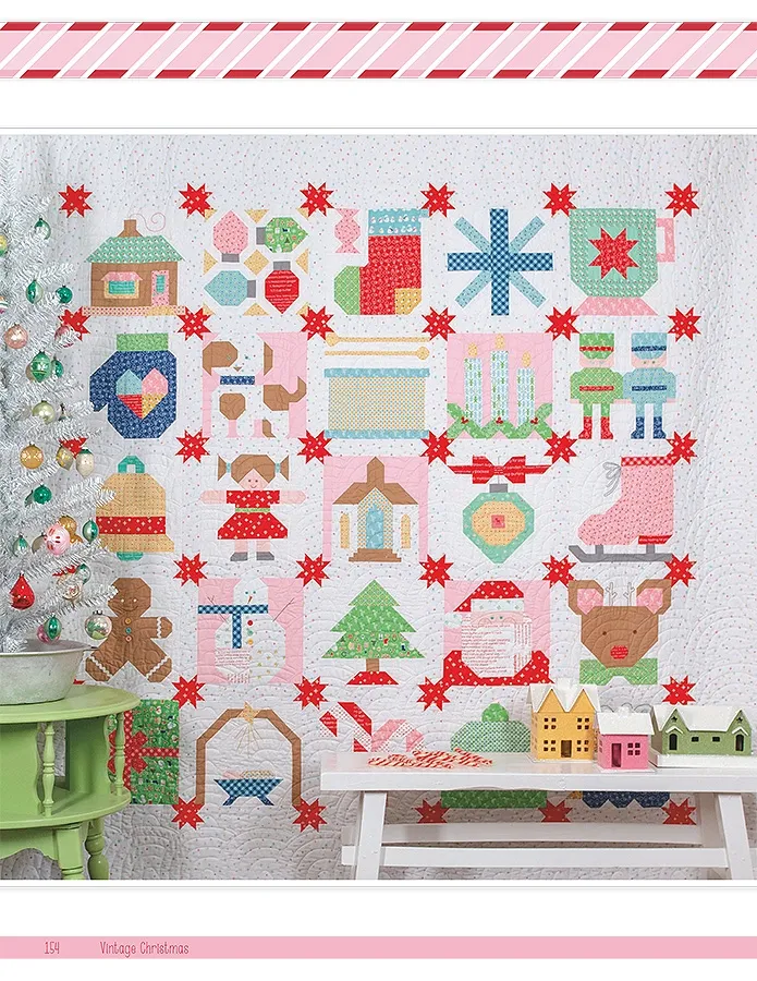 Quilt Kit, Vintage Cozy Christmas Fabric COLLECTION (Pattern BOOK Included) - Image 39