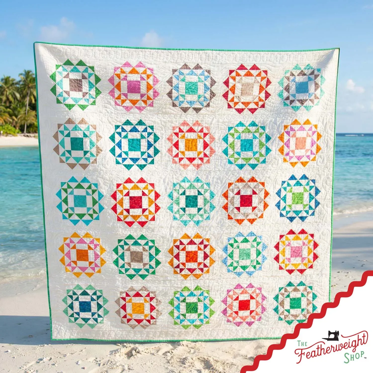 Quilt Kit, Laser Pre-cut - Kaleidoscope Caribbean Quilt Kit - Image 2