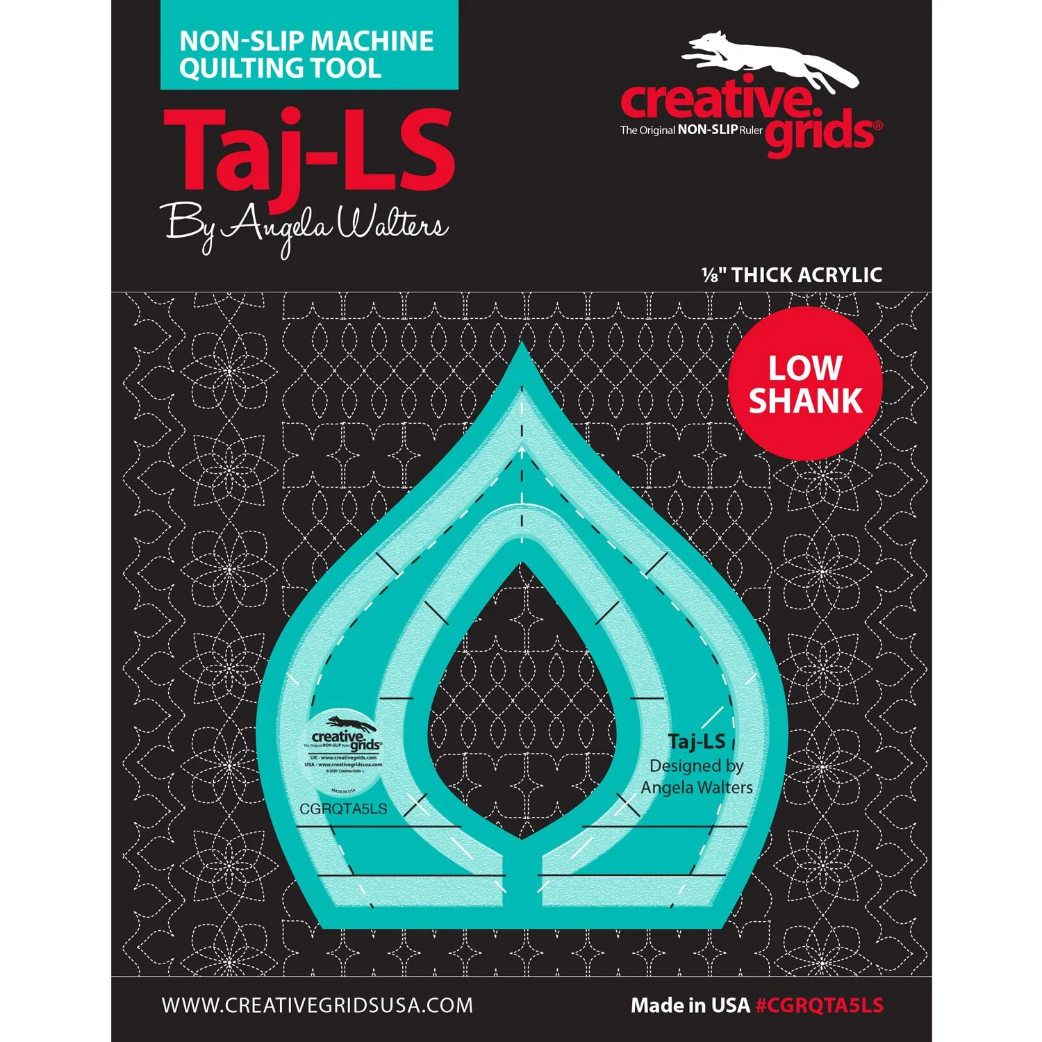 Quilting Ruler, Creative Grids TAJ for Modern Low Shank Machines - Image 3