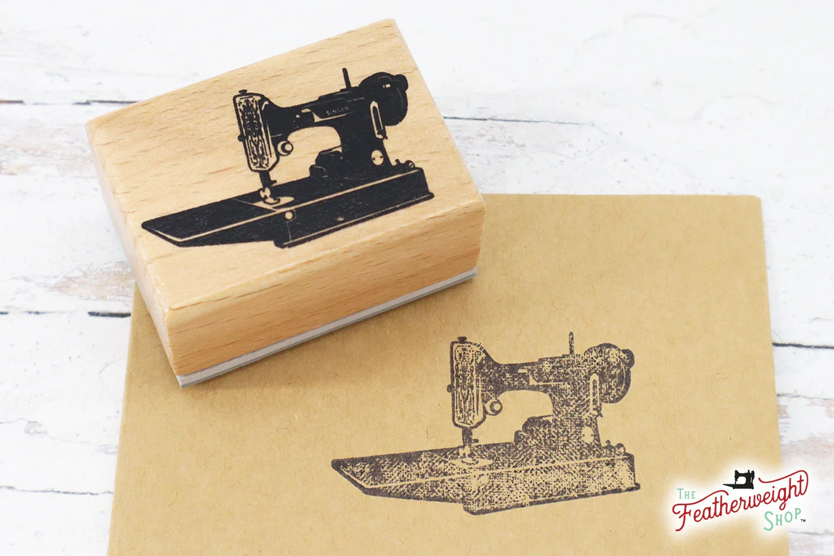 Rubber Stamp, Singer Featherweight 221 - BLOCK