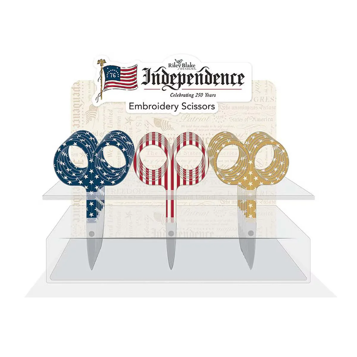 Scissors, Embroidery by Riley Blake - INDEPENDENCE