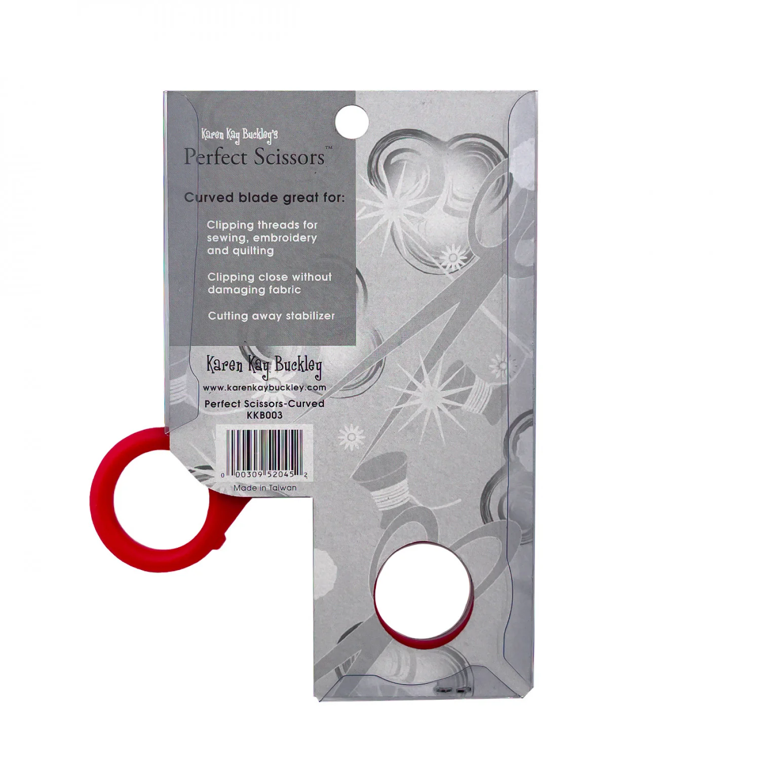 Scissors, Karen Kay Buckley's Perfect Scissors, 3 3/4" RED Curved - Image 3