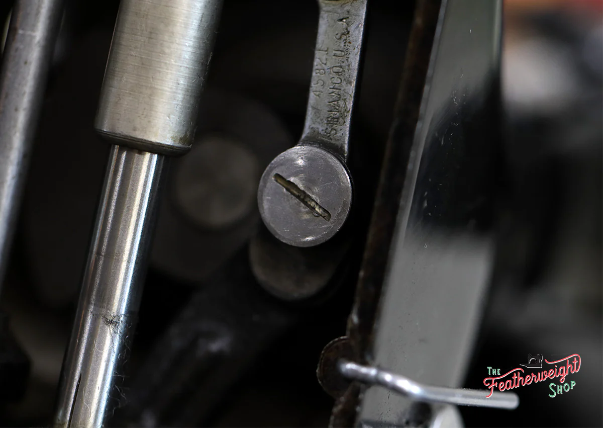 Screw, Singer Featherweight Thread Take-Up Lever Cap (Vintage Original) - Image 2
