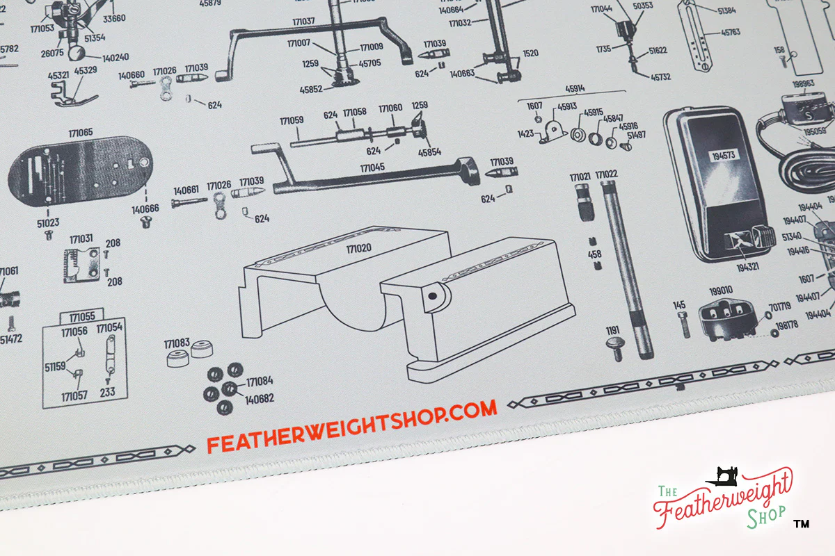 Servicing Mat, 222 Featherweight Schematic - Image 3