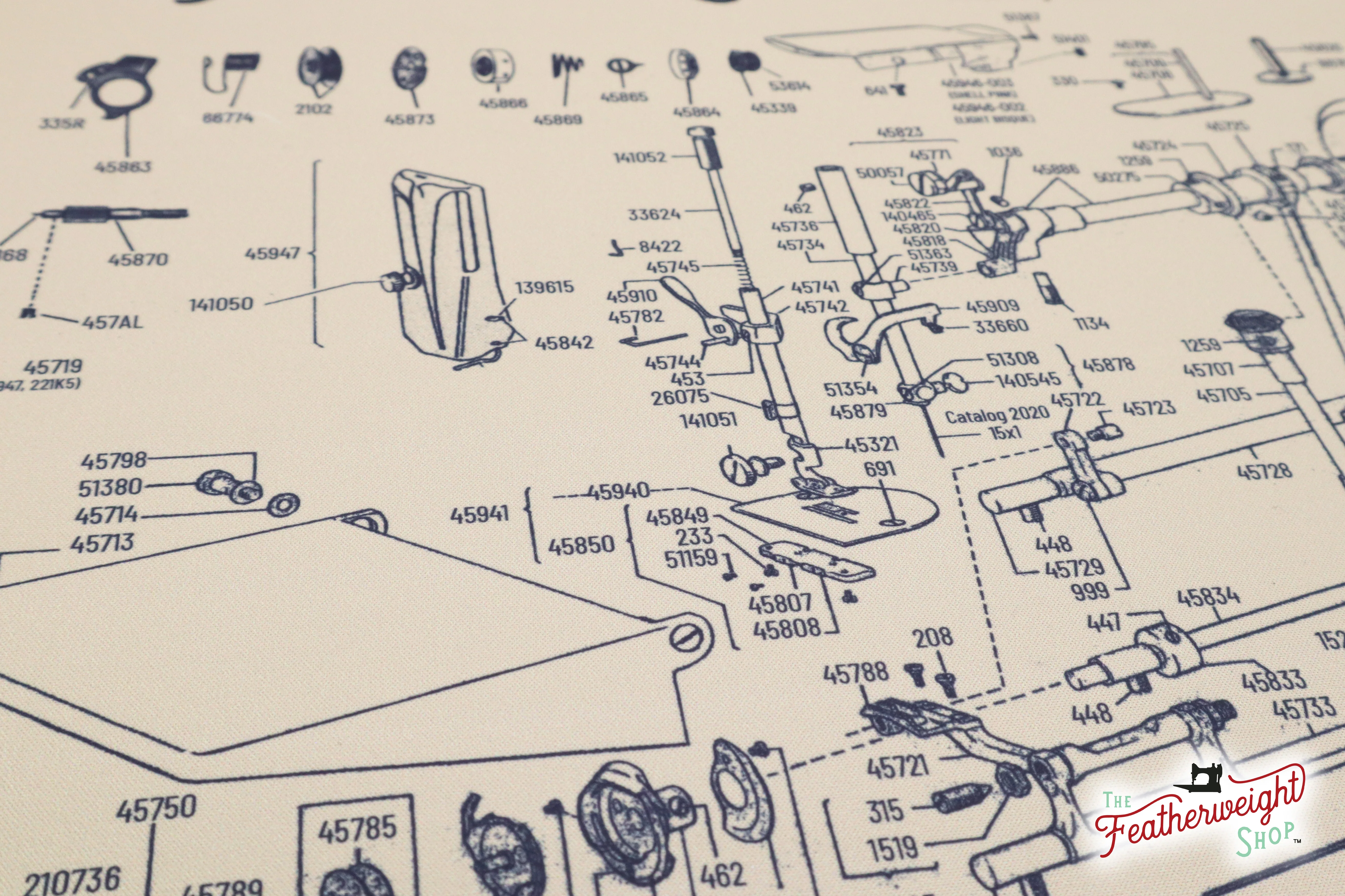 Servicing Mat, Tan Featherweight Schematic for 221J / 221K5 - Image 3